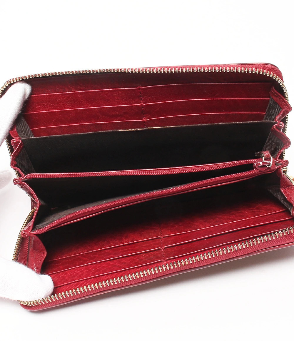 Gucci Zip Round Canvas Wallet GG Long Black